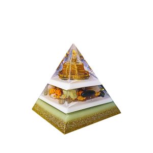 Orgonite Personalizado Pirâmide com Hematita Magnetizada 16cm